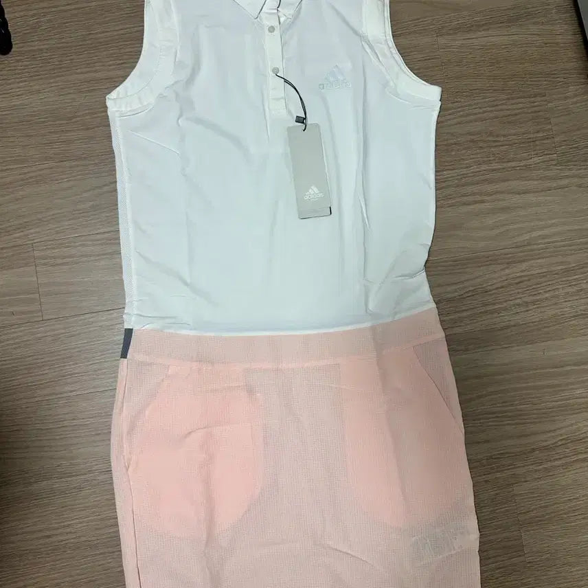 [BUNJANG] Adidas Women's Golf Dress S White/Pink / 아디다스 여성 골프 원피스 S 화이트/핑크