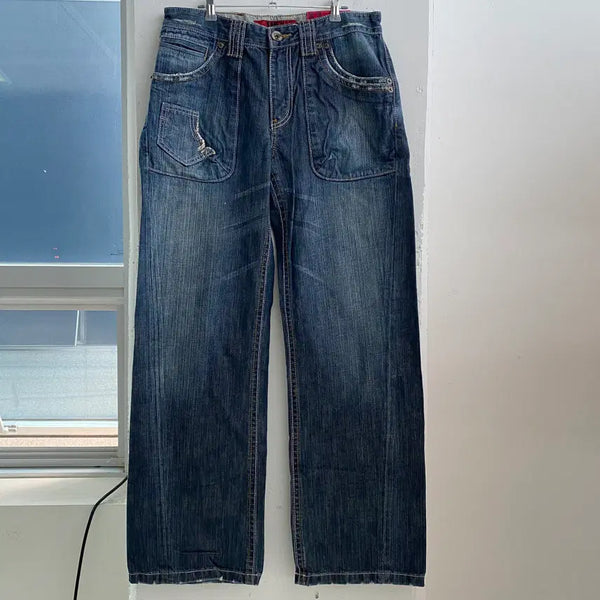 [BUNJANG] SMEX Wide Leg Denim Pants / (32) 스멕스 SMEX 와이드 데님 팬츠 바지