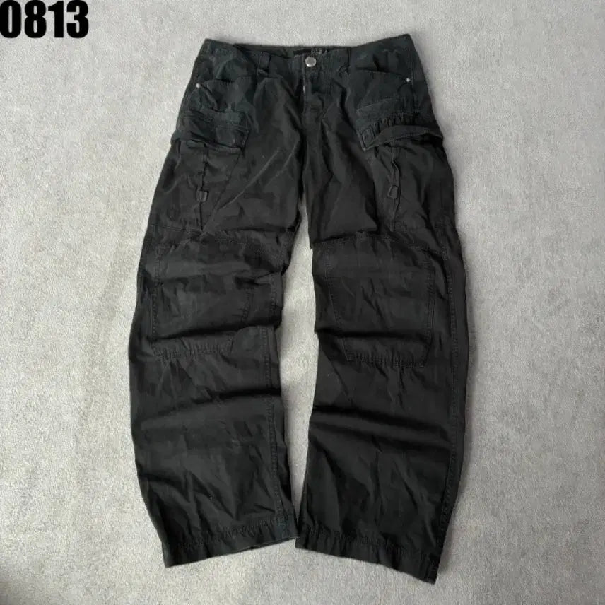 [BUNJANG] MLB Cargo Pants Black XL / MLB 카고 바지 블랙 XL
