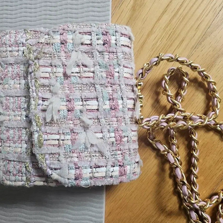 [BUNJANG] Mine by Handsome Tweed Mini Crossbody Bag / 한섬 마인 초미니 크로스 백