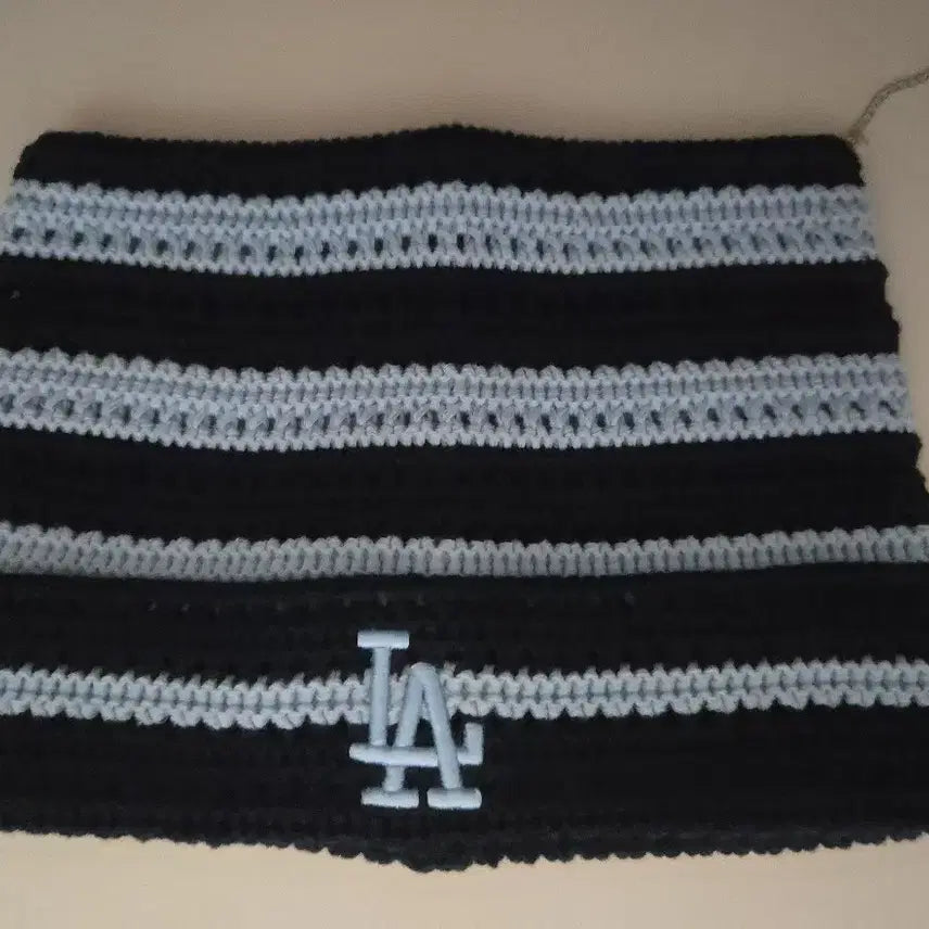 [BUNJANG] MLB Summer Stripe Miaong Beanie LA Dodgers Navy / MLB 썸머 스트라이프 미아옹 비니 LA다저스