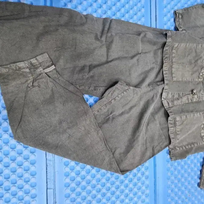 [BUNJANG] Cotton Men's Korean Traditional Uniform Set Khaki / 면 남자계량복 카키색 한벌
