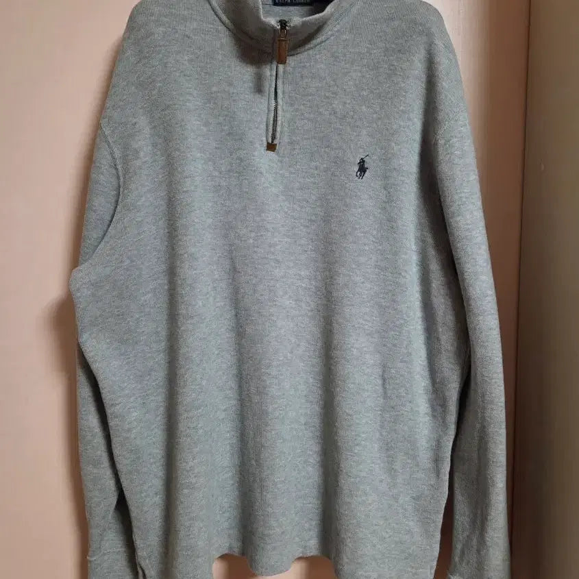 [BUNJANG] Polo Ralph Lauren Half-Zip Knit Grey / 폴로랄프로렌 하프집업 그레이