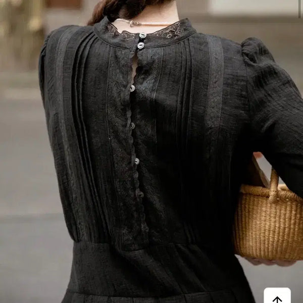 [BUNJANG] Renina Black Long Dress / 르니나 블랙 롱원피스