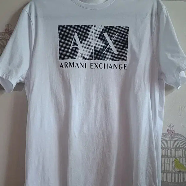 [BUNJANG] Armani Exchange White Short Sleeve T-Shirt / 알마니 익스체인지 반팔 티셔츠 화이트