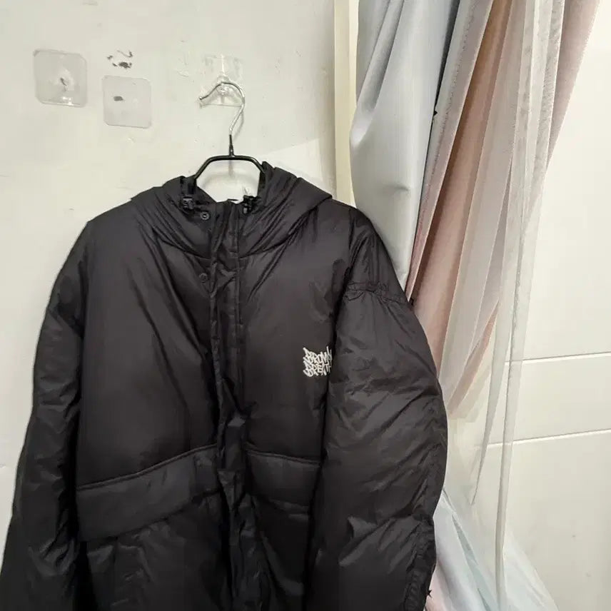 [BUNJANG] Brownbreath Tag Light Padding Hooded Jacket / 브라운브레스 태그 라이트 패딩 후드 자켓