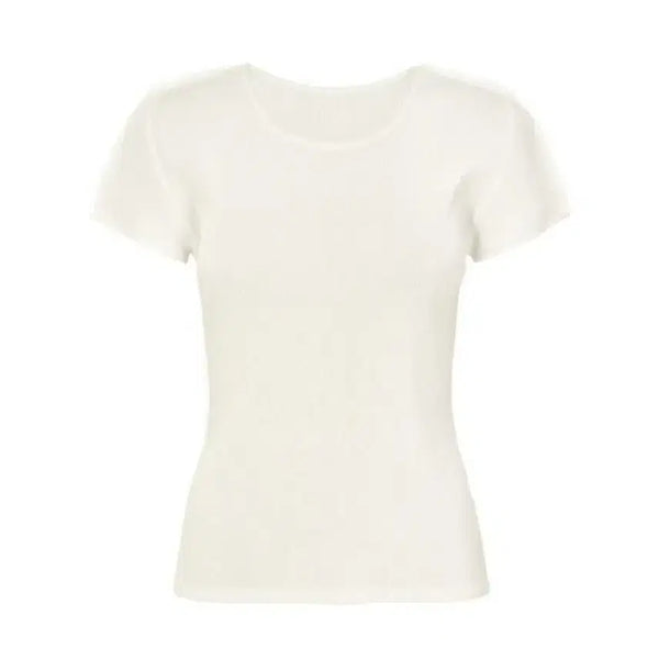 [BUNJANG] Pleats Please Issey Miyake Basic Mist Roundneck Top White / 플리츠플리즈 베이직 미스트 라운드넥 탑 화이트