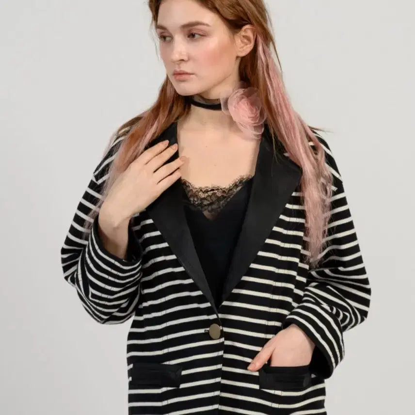 [BUNJANG] Katya Jo Stripe Jacket / 카티아조 스트라이프 자켓