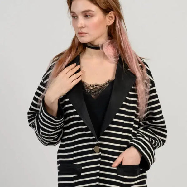 [BUNJANG] Katya Jo Stripe Jacket / 카티아조 스트라이프 자켓