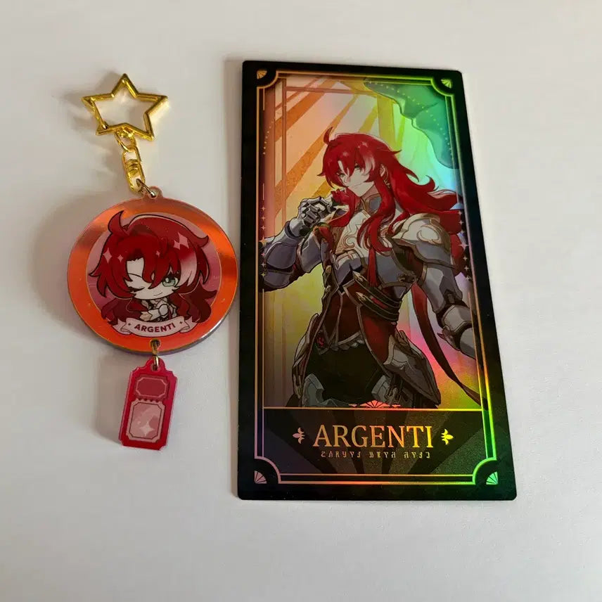 [BUNJANG] Honkai: Star Rail Bu-eo Chicken Collaboration Charms & 1st Anniversary Photocard - Argenti / 스타레일 붕스 부어치킨 키링+1주년 포카 아젠티