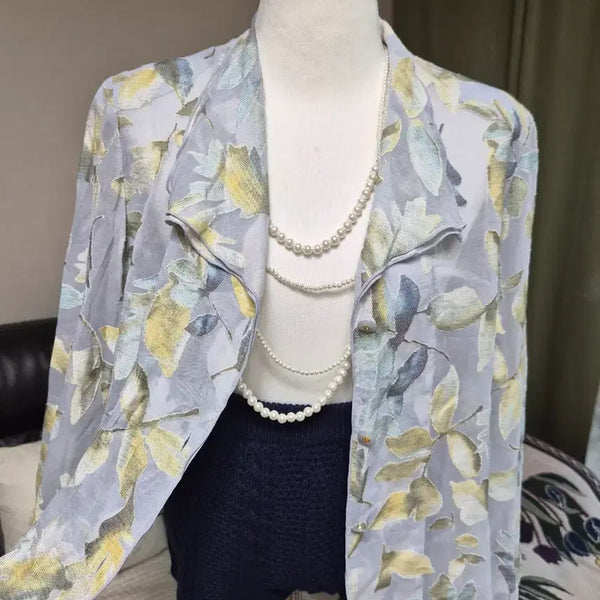 [BUNJANG] Stylish Flower Jacquard Jacket / 세련 플라워 자가드자켓