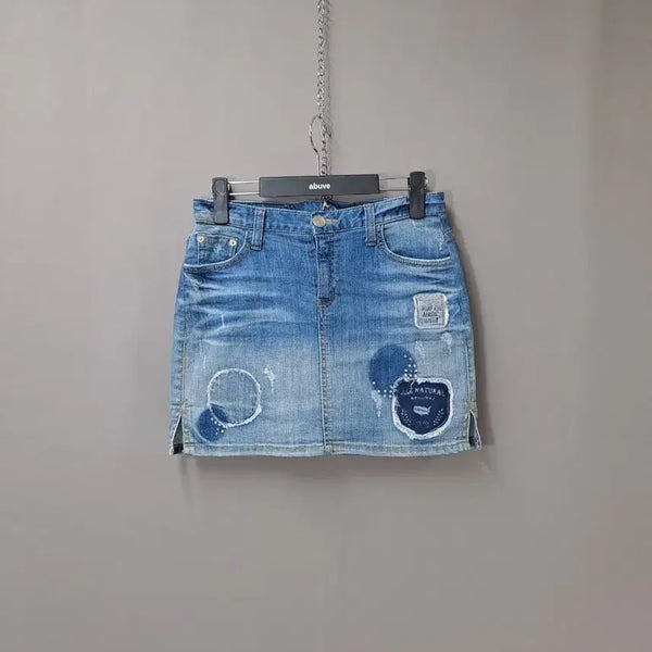 [BUNJANG] Denim Wrap Skirt Pants / 데님 랩 청 치마 바지