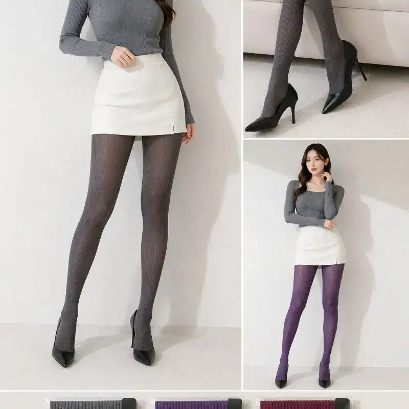 [BUNJANG] Ribbed Pattern Pantyhose (100 pcs) / 팬티스타킹(100장) 골지 패턴