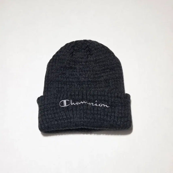 [BUNJANG] Champion Script Logo Cuff Beanie / 챔피온 스크립트 로고 커프 비니
