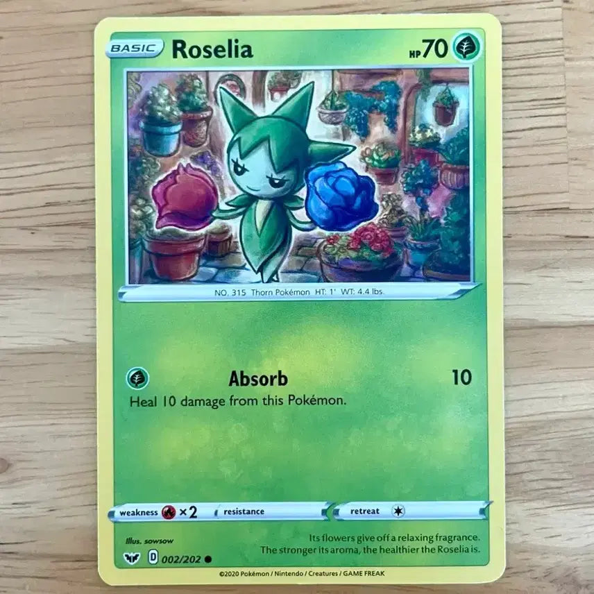 [BUNJANG] Pokemon Card Roselia 002/202 / 북미 포켓몬카드 로젤리아 002/202