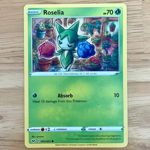 [BUNJANG] Pokemon Card Roselia 002/202 / 북미 포켓몬카드 로젤리아 002/202