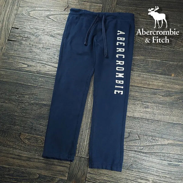 [BUNJANG] Abercrombie 00s Vintage Big Logo Patch Sweatpants Navy / 아베크롬비 00s 빈티지 빅로고 패치 스웻 팬츠 네이비 M22161