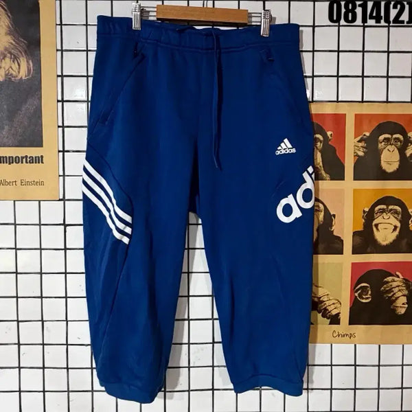 [BUNJANG] Adidas 3-Stripe 7-Length Training Pants Navy M / 아디다스 3선 7부 트레이닝 바지 남색 M 0814