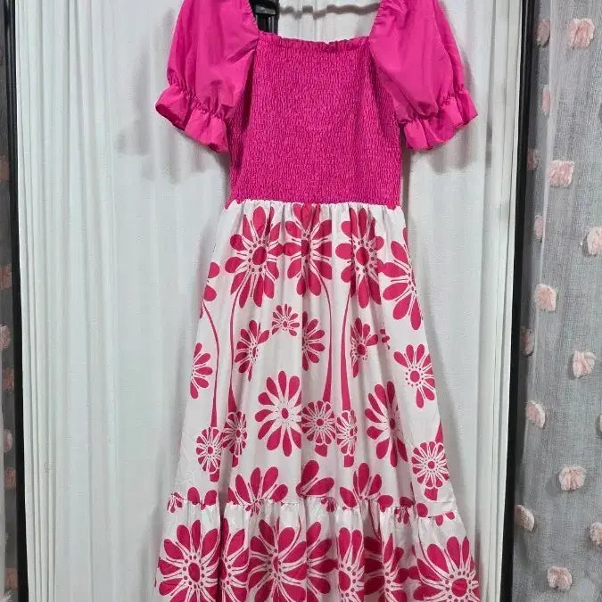 [BUNJANG] Women's Puff Sleeve Long Dress (Size S) / 예쁜퍼프소매롱원피스(S)