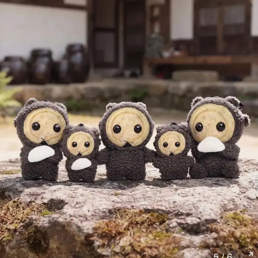[BUNJANG] Doll Charm Bundle Set / 꺼먹살이 인형키링 13cm 떡 냠냠 일괄