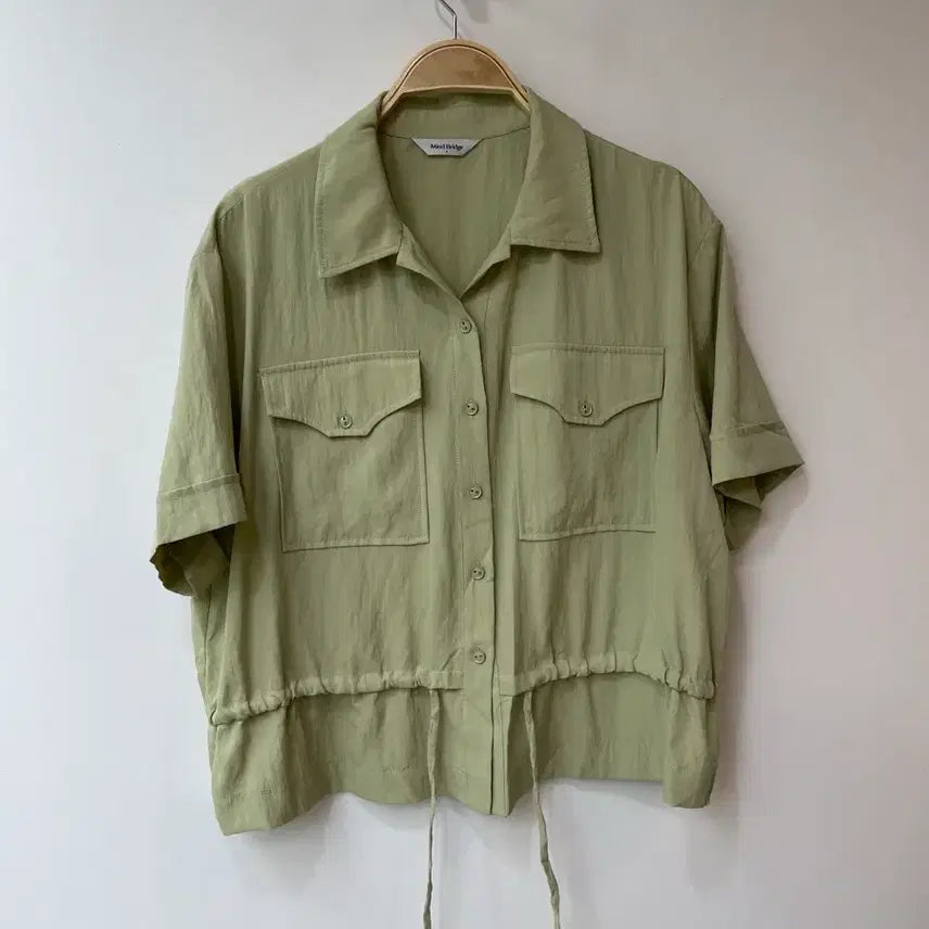 [BUNJANG] Mind Bridge Olive Polyester Blend Shirt F / 마인드브릿지 올리브 셔츠 F