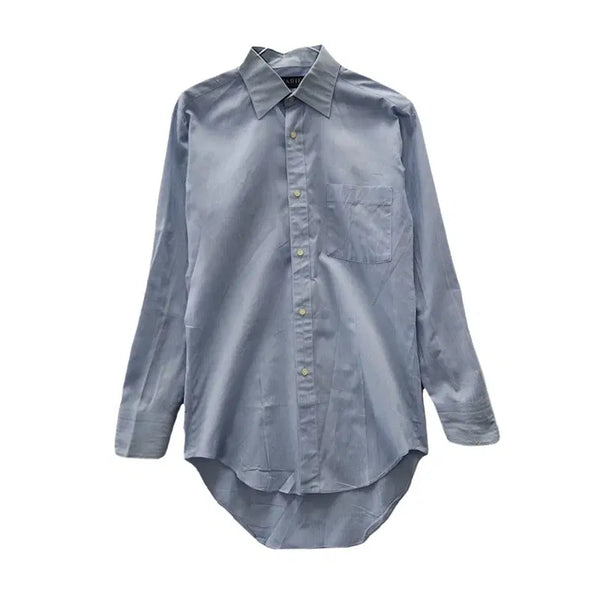 [BUNJANG] VARIE Vintage Pinstripe Light Blue Shirt M / VARIE 빈티지 핀스트라이프 라이트 블루 셔츠 M
