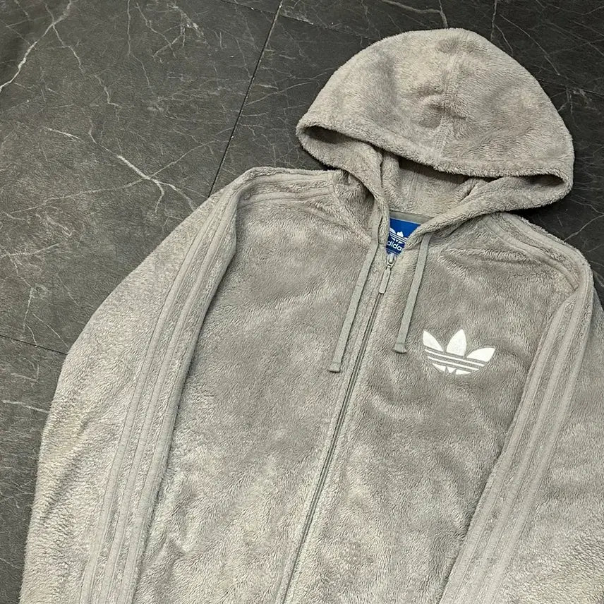 [BUNJANG] Adidas Sherpa Firebird Grey Fleece Jacket / 100 아디다스 쉐르파 파이어버드 그레이 후리스