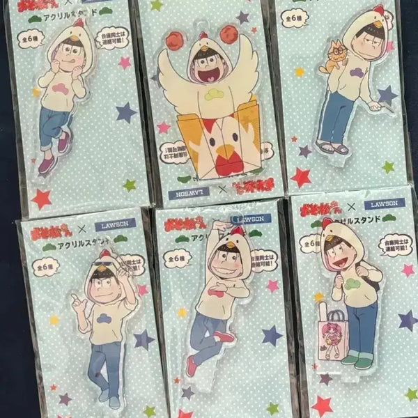 [BUNJANG] Osomatsusan Acrylic Keychain Set (6 Types) / 오소마츠상 아크릴 키링 6종 세트