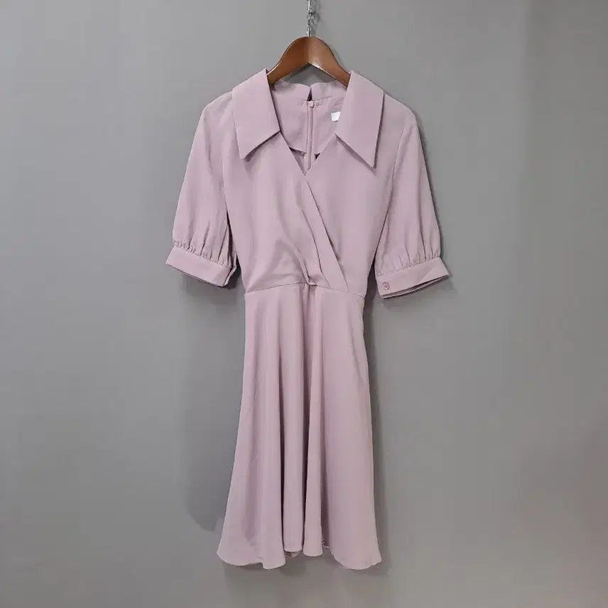 [BUNJANG] Purple Lap Style Mini Dress / 퍼플 랩스타일 미니 원피스