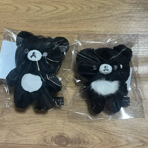 [BUNJANG] San-X Rilakkuma Monochrome Rilakkuma + Chairoikoguma Keychain Dolls Bundle / 산엑스 리락쿠마 모노크롬 리락쿠마+챠이로이코구마
