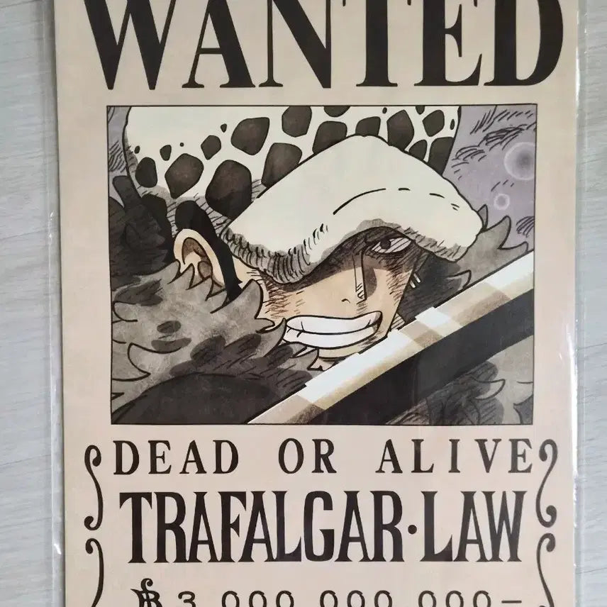 [BUNJANG] One Piece Trafalgar Law Wanted Poster / 원피스 트라팔가 로우 현상 수배지
