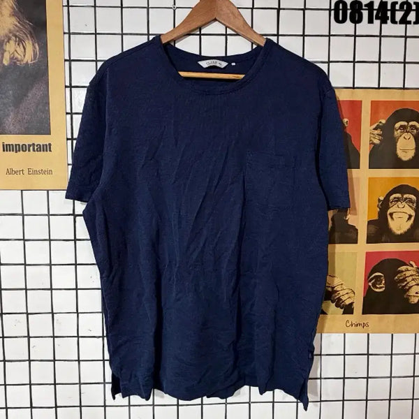 [BUNJANG] Olje Nuul Mark Pocket T-Shirt Navy / 올제누울 마크 반팔 네이비 포켓 티셔츠 110 0814