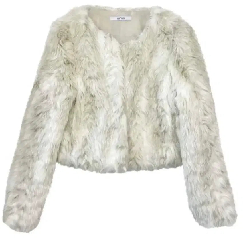[BUNJANG] AS'ON Faux Fur Jacket Ivory / as'on 퍼 자켓 아이보리