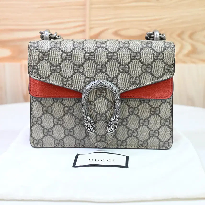 [BUNJANG] Gucci GG Supreme Dionysus Mini Chain Bag / 구찌 GG 수프림 디오니소스 미니 체인백