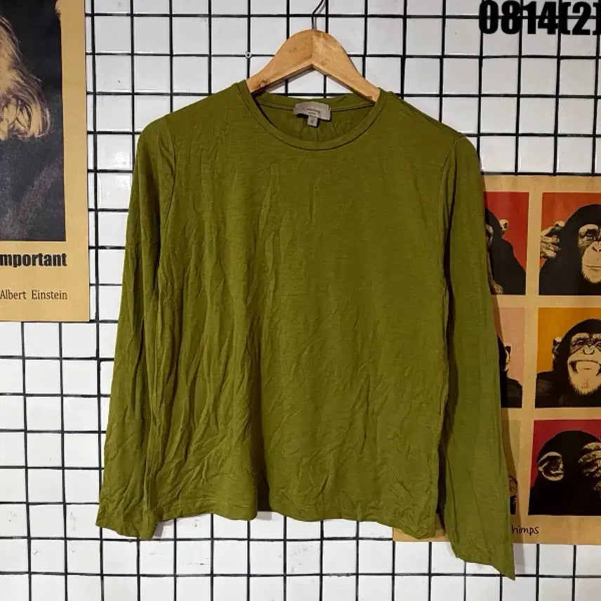 [BUNJANG] Seizebshop Long Sleeve T-Shirt Olive Size 66 / seiebshop 긴팔 티셔츠 올리브 66 0814