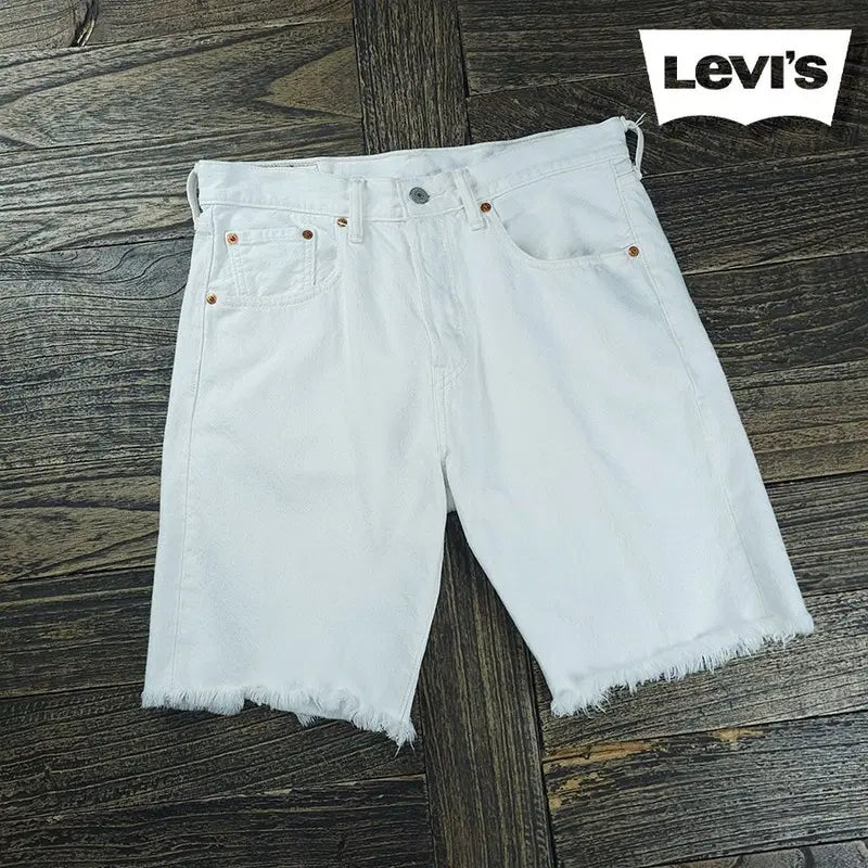 [BUNJANG] Levi's 501 White Denim Half Pants Shorts / 리바이스 501 화이트 데님 하프 팬츠 반바지 M22162