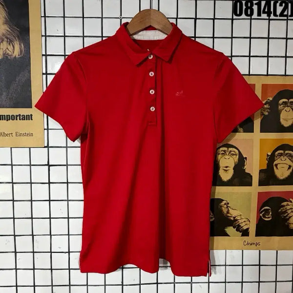 [BUNJANG] Adidas Golf Short Sleeve Polo Shirt Red M / 아디다스 골프 반팔 카라티 레드 M 0814