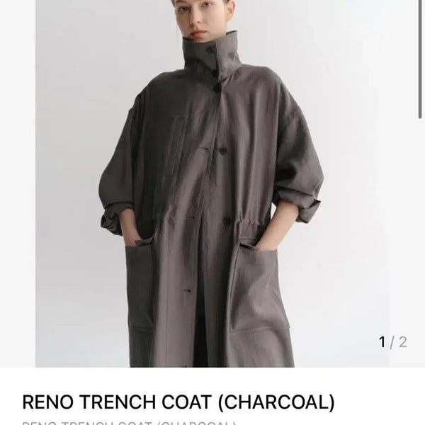[BUNJANG] EAAH Reno Trench Coat Charcoal / [새상품] 이아(EAAH) 레노 트렌치 코트 차콜