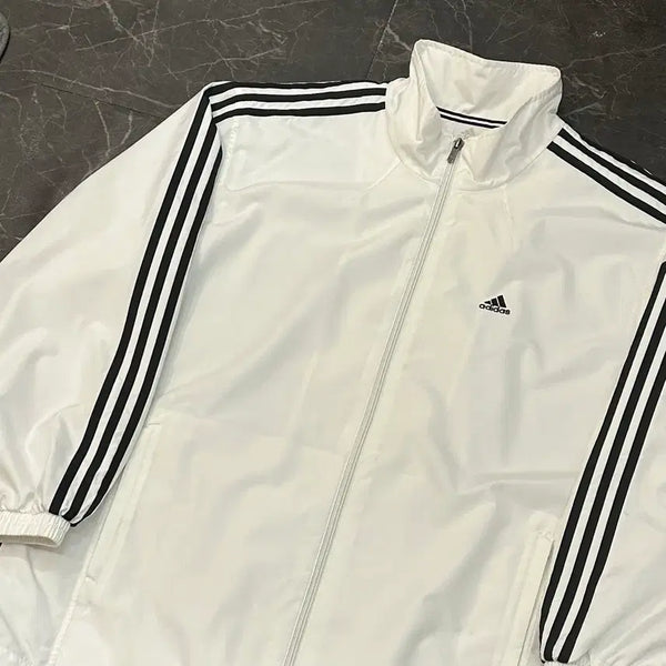 [BUNJANG] Adidas White Windbreaker Jacket Size 105 / 105 아디다스 화이트 바람막이