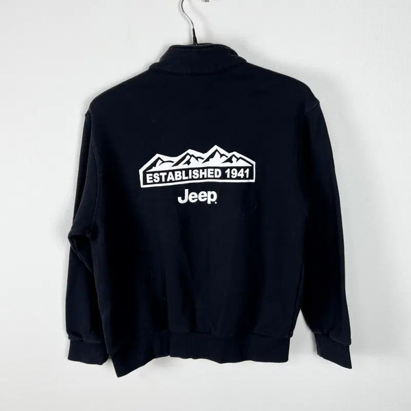 [BUNJANG] Jeep Half-Zip Fleece Long-Sleeve T-Shirt (Size S) / 지프/기모 하프집업 긴팔 티 남S 90/라덴