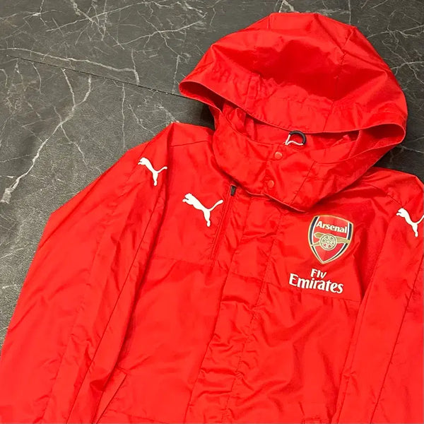 [BUNJANG] Puma Arsenal Football Rain Jacket Red Size S / S 푸마 아스날 축구 레인 레드 바람막이