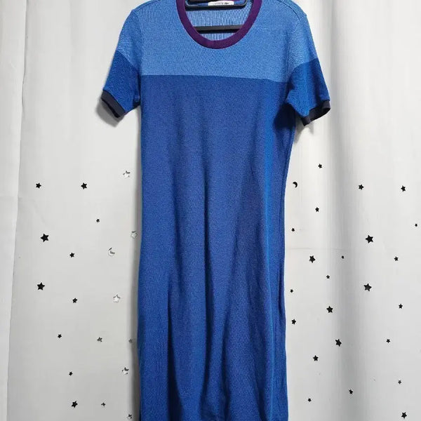 [BUNJANG] Lacoste Women's T-Shirt Dress Blue / 라코스테 티셔츠 원피스 블루 34