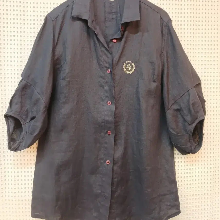 [BUNJANG] BL Logo Embroidered T-Shirt Navy L / BL 로고 자수 마셔츠 네이비 L