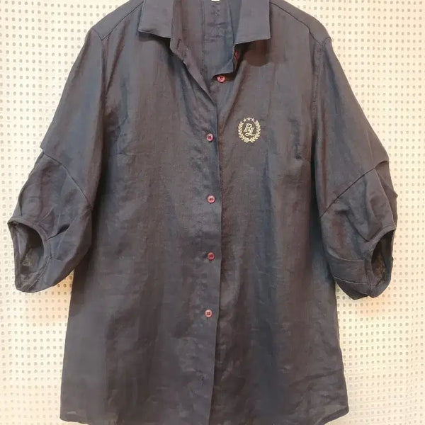 [BUNJANG] BL Logo Embroidered T-Shirt Navy L / BL 로고 자수 마셔츠 네이비 L