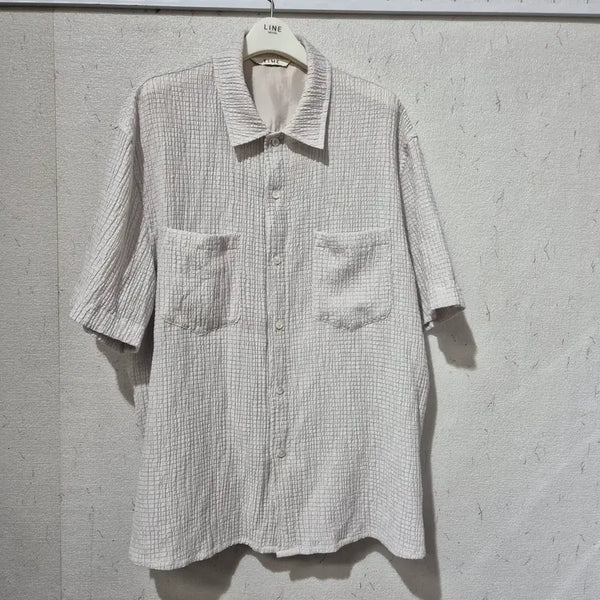 [BUNJANG] Time Shirt Short Sleeve Beige SS2026 / 타임 셔츠 반팔 베이지 ss2026