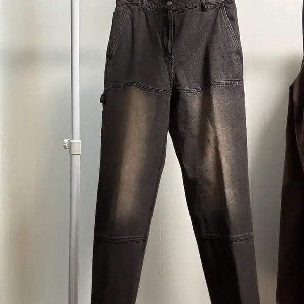 [BUNJANG] ALISSE Paneled Carpenter Wide Pants (Vintage Black) M / 새상품) 알리스 패널드 카펜터 와이드 팬츠 (빈티지 블랙) M