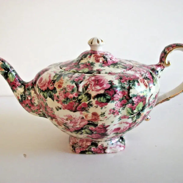 [BUNJANG] Arthur Wood & Sons Rose Chintz Teapot / 레어템 아서우드앤손 로즈친즈 티팟