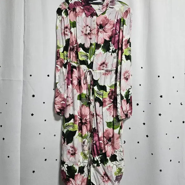 [BUNJANG] Reserved Chiffon Floral Long Dress / 리저브드 쉬폰 꽃무늬  원피스 38