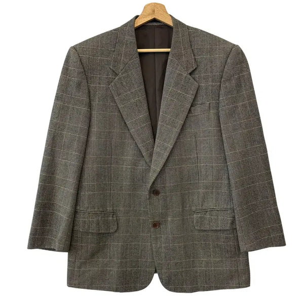 [BUNJANG] Saint Laurent YSL Glen Check Wool Blend Blazer / 입생로랑 YSL 글렌 체크 캐시미어 혼방 블레이저 100 정품