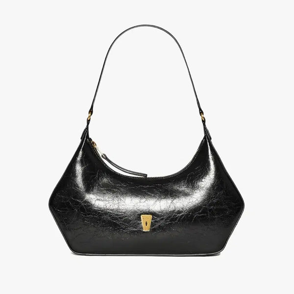 [BUNJANG] Vesca Mina Shoulder Bag Black Leather Handbag / 베스카미나 숄더백 블랙 핸드백 레더백